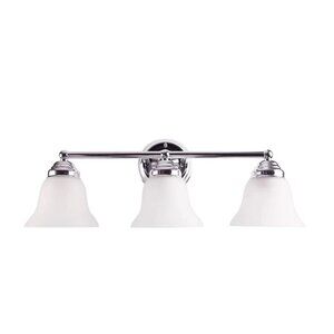 7pandas Wide Polished Chrome 3-Light Bathroom Vanity Light